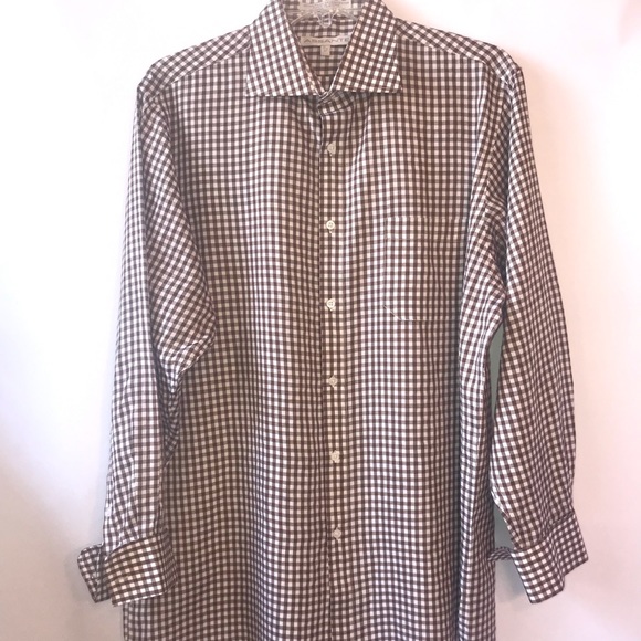 Men’s Assante Long Sleeve Dress Shirt Size 17 1/2 - Picture 4 of 8